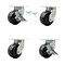 Service Caster 6'' Heavy Duty Phenolic Wheel Swivel Caster Set 2 Swivel Locks 2 Brakes, 4PK CRAN-SCC-KP92S630-PHR-BSL-2-SLB-2 - alternate 1